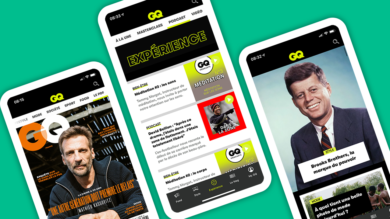 GQ France App on Screens