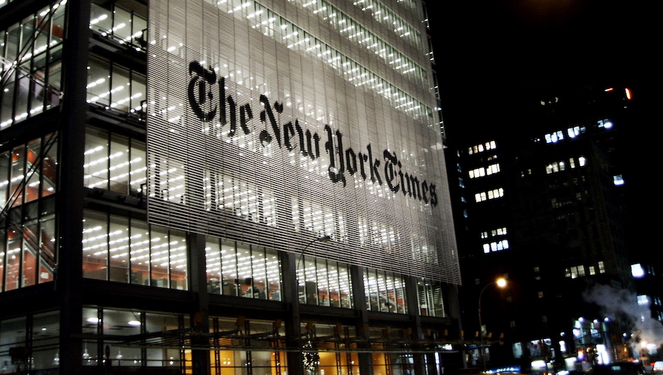 The New York Times building by Javier Do, from Wikimedia Commons
