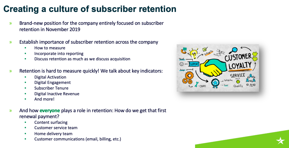 Toby Collodora, the senior manager for retention and engagement at the Star-Tribune, outlined how the newspaper has created a culture of subscriber retention. 