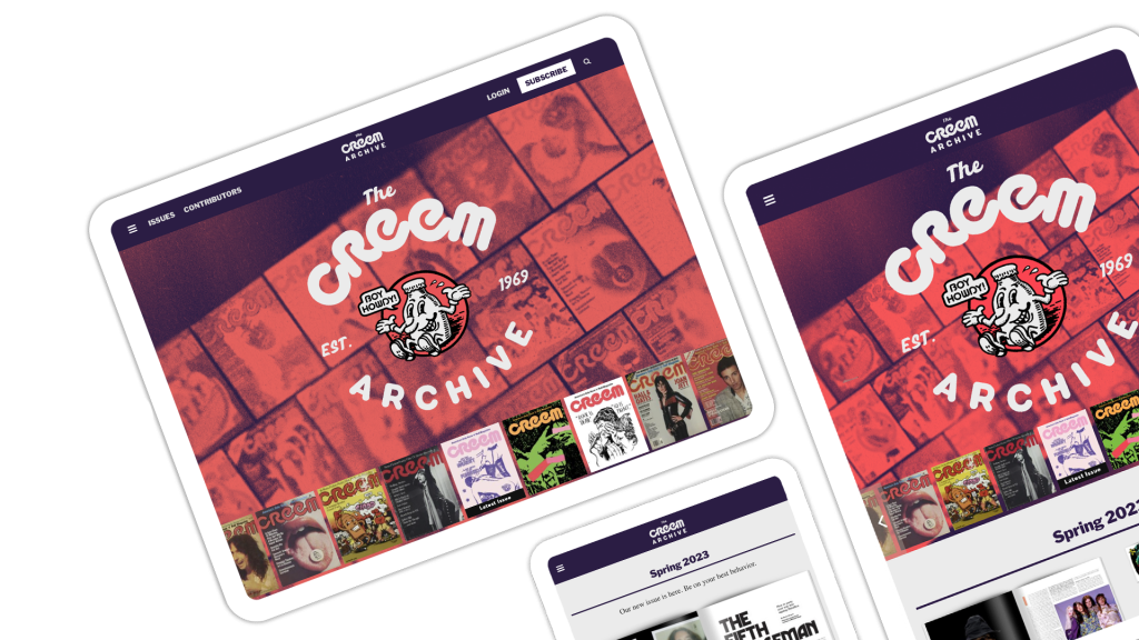 Creem archive screenshots
