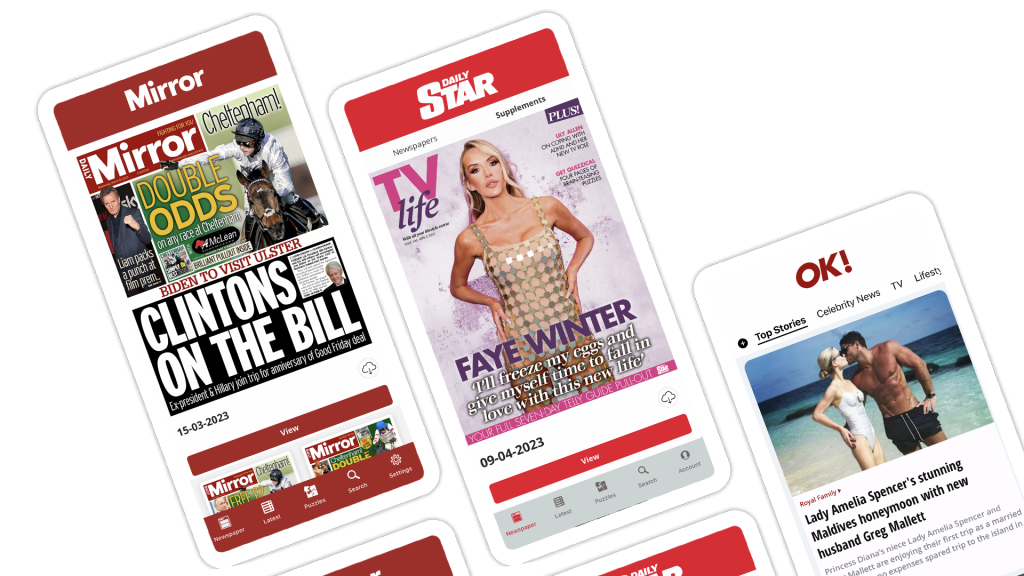 Reach PLC, The Mirror, The Star, OK! mobile apps