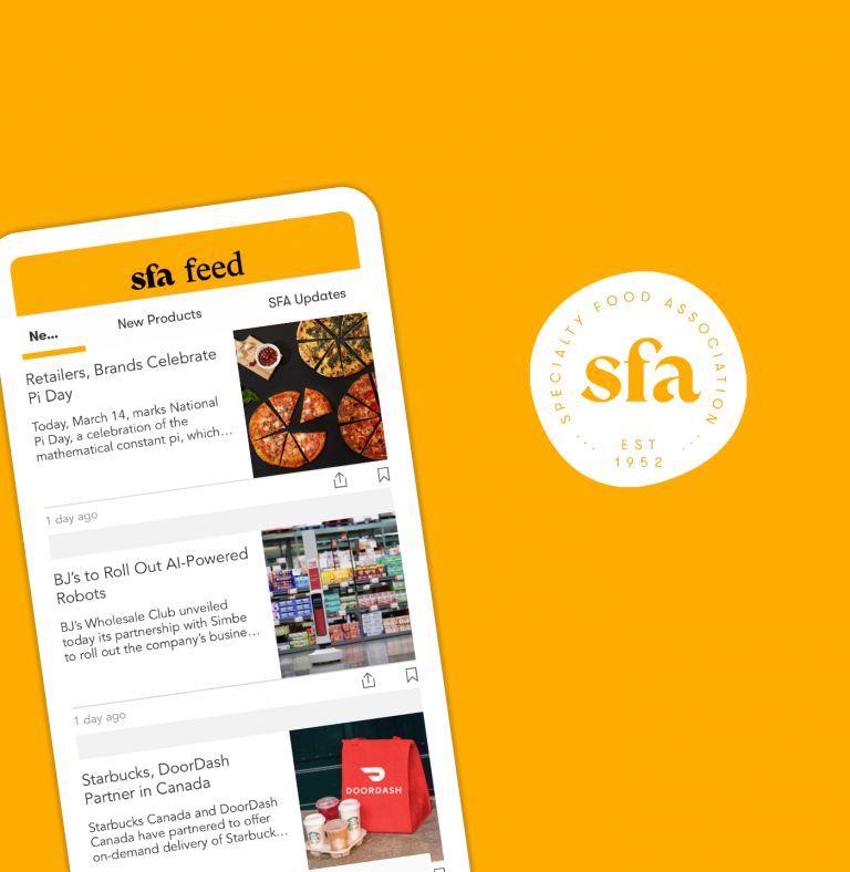 Speciality Food Association, SFAfeed mobile app