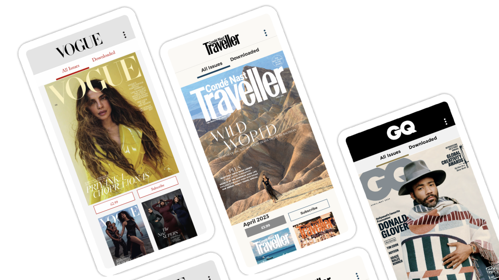 Conde Nast apps, Vogue, Traveller, GQ