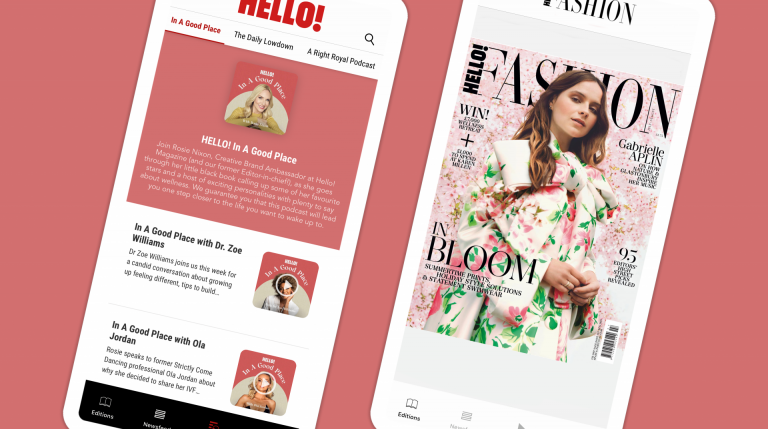 Hello! Magazine and Hello! Fashion mobile apps on Pugpig Bolt