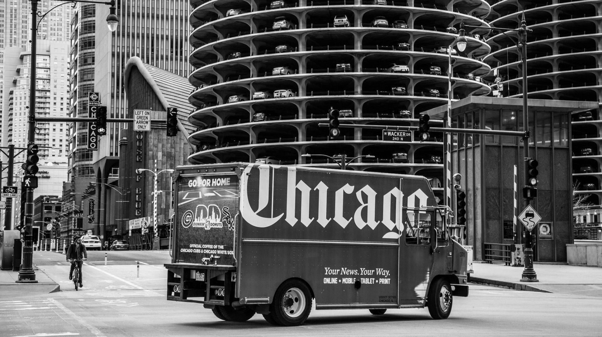 Publishers will need to invest in products and distribution after the end of easy traffic from search and social platforms. Image of a Chicago Tribune newspaper delivery truck. Photo by Phil Roeder