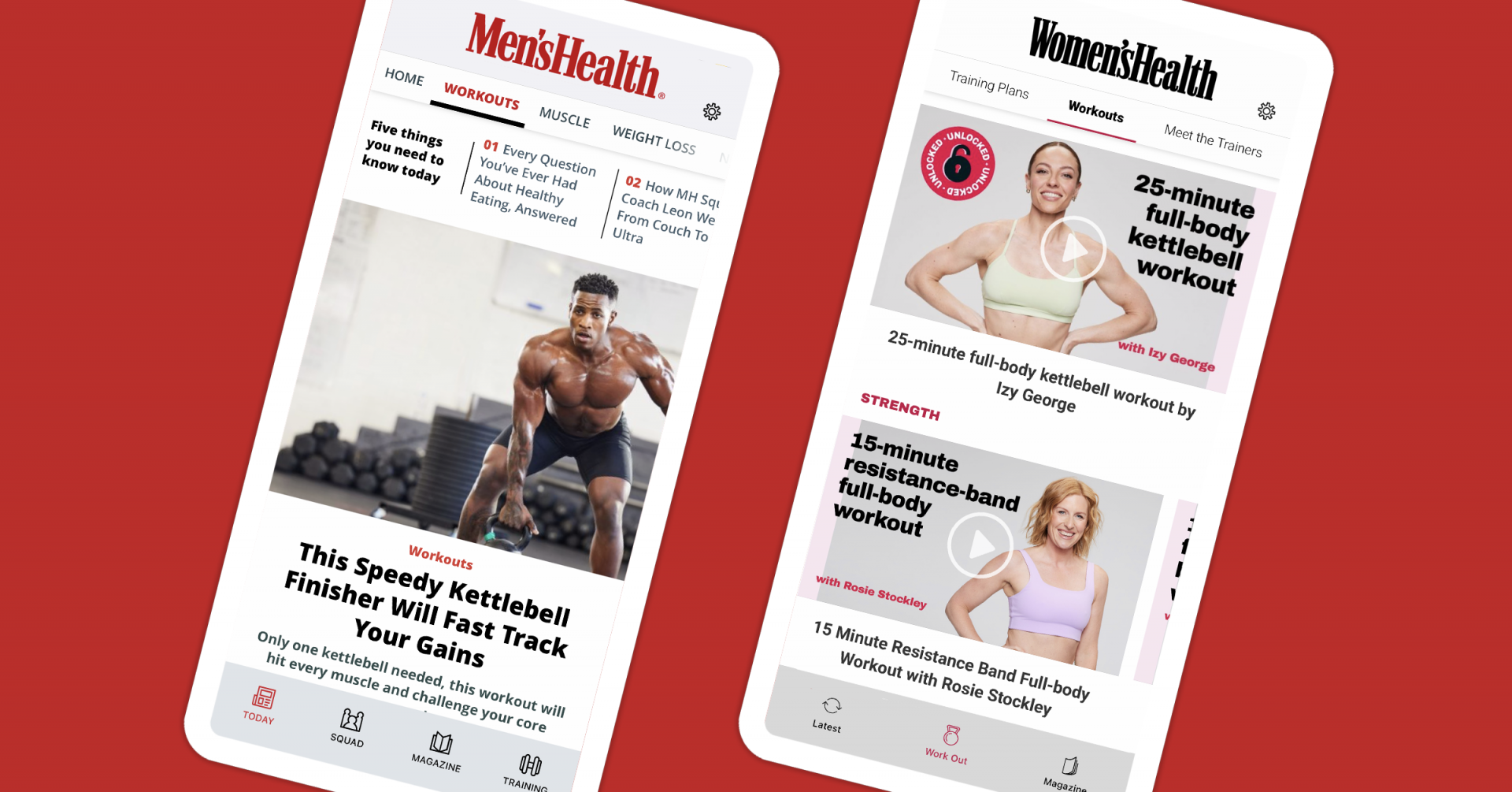 Men's Health & Women's Health mobile apps launch on Pugpig Bolt