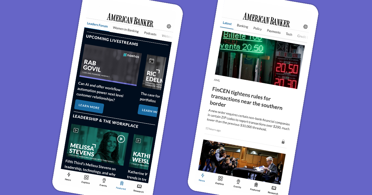 American Banker mobile app