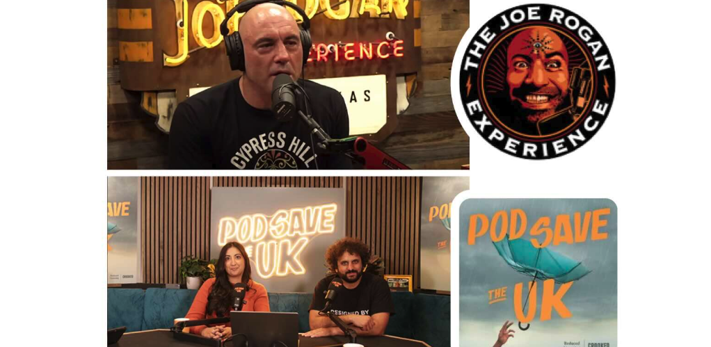 A collage of video podcasts created by the Reuters Institute for their 2025 Digital News Report.