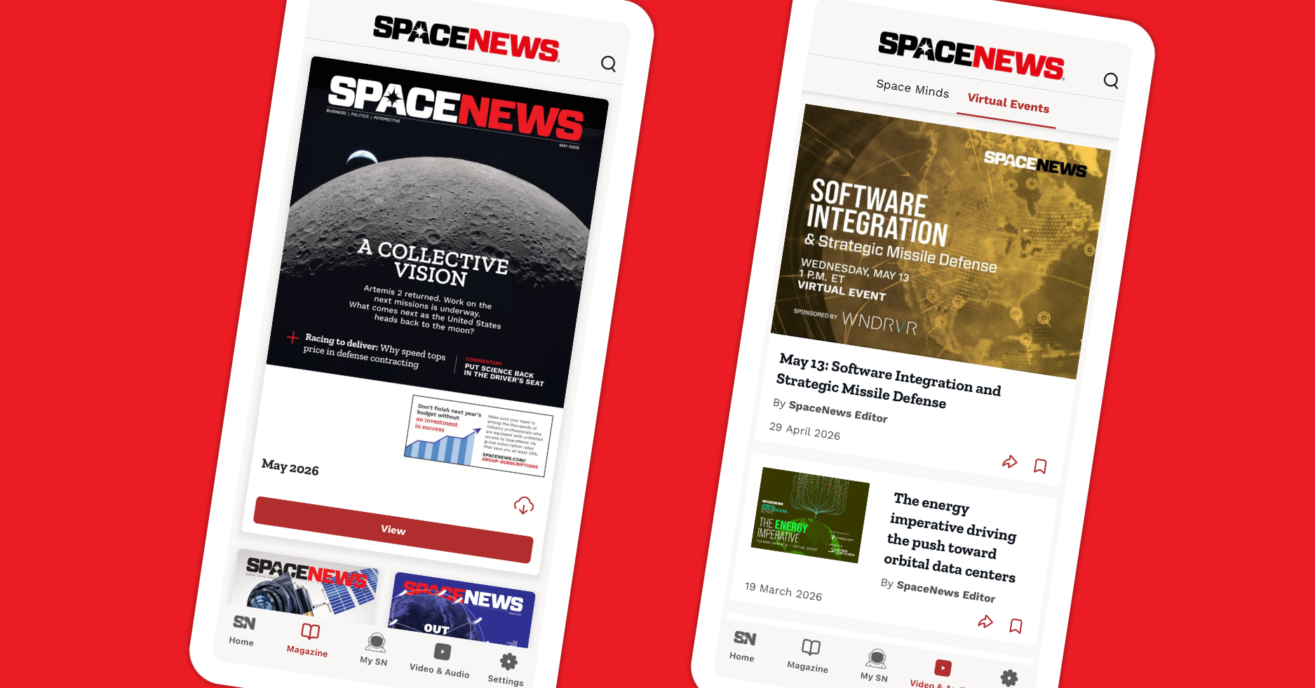 SpaceNews app launch