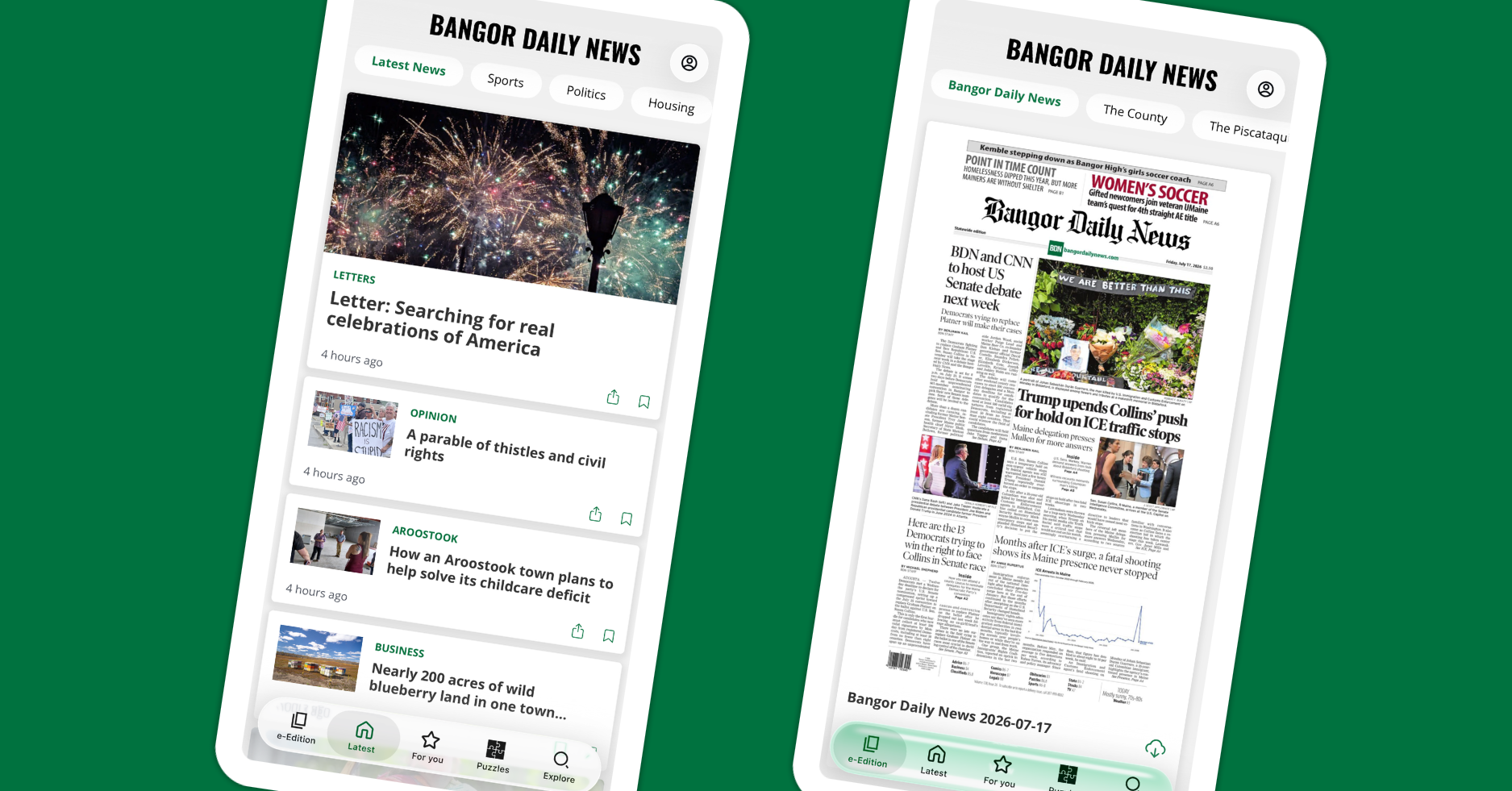 Bangor Daily news launches new mobile app on Pugpig Bolt